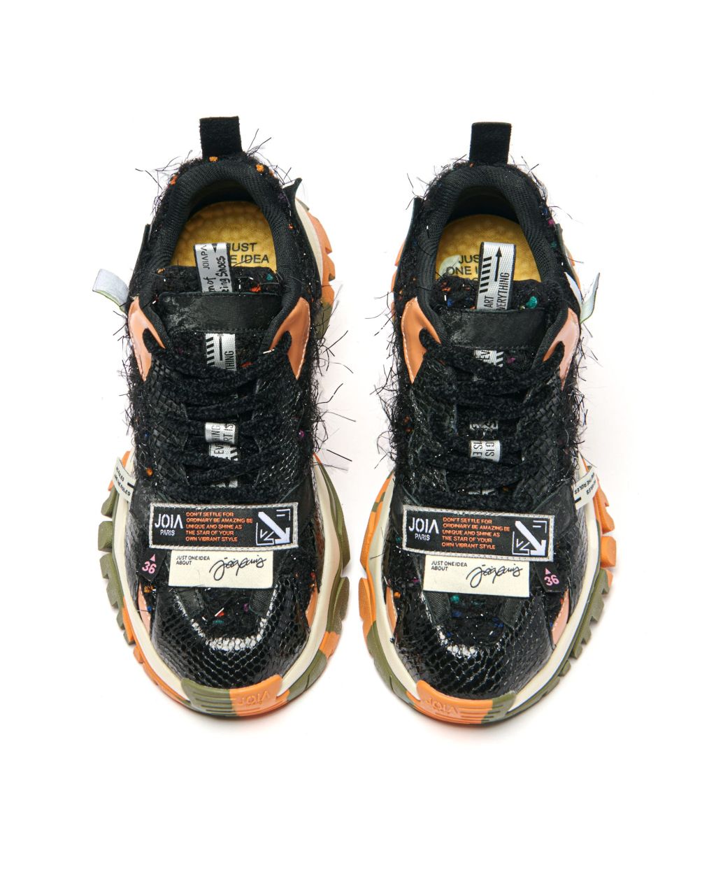 LABEL ORANGE BLACK